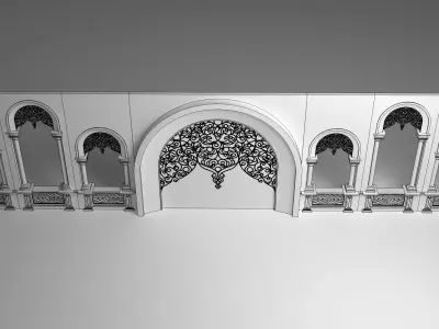 Wall with Motif 3D model