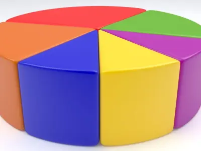 Pie Chart 03 3D model