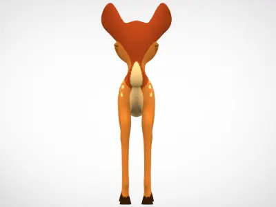 Deer Fawn Low-poly 3D model
