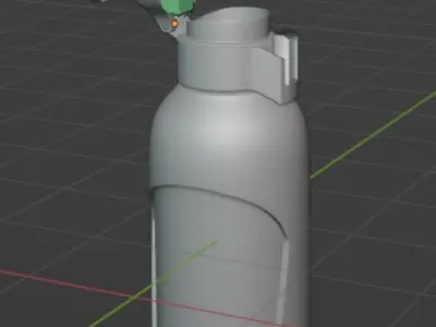 Water bottle rigged 3D model