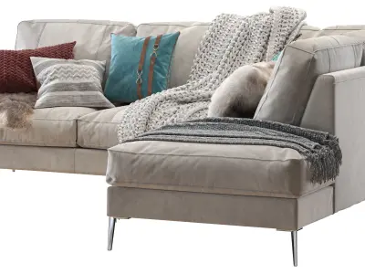 Capri sectional sofa 3D model