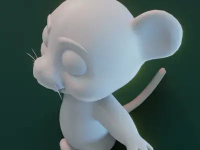 Cartoon Tiger Rigged Base Mesh 3D Model Low-poly 3D model