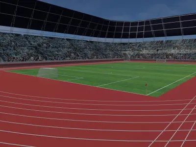 Olympic Stadium - Soccer Fans Low-poly 3D model buy