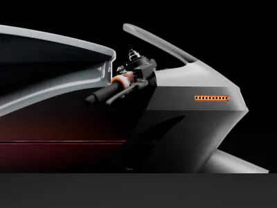 Futuristic Electric Hyper Motorcycle  3D model