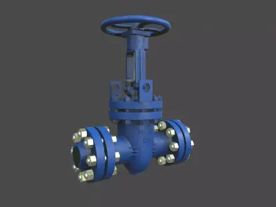 Valve gate Low-poly 3D model