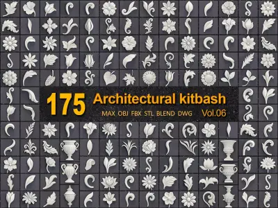 175 ARCHITECTURAL KITBASH - VOL 06 3D model