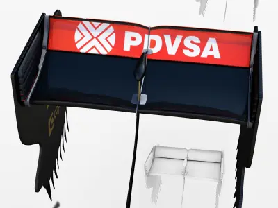 Lotus E23 Rear Wing Low-poly 3D model