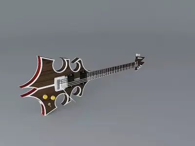 Evil Christmas tree guitar Free 3D model