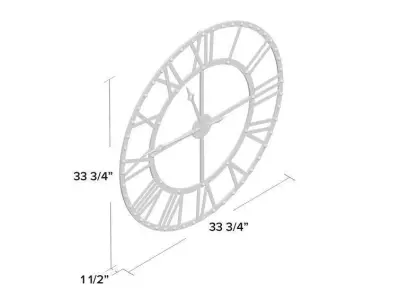Oversized Besaw Wall Clock 3D model