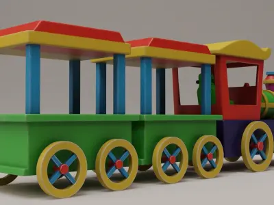 Toy Train Model 3D model