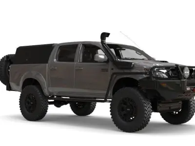 Toyota hilux Con defensa trasera y delantera  3D model