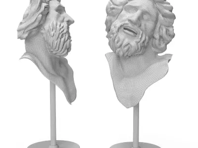 Laocoonte bronze mask 3D model