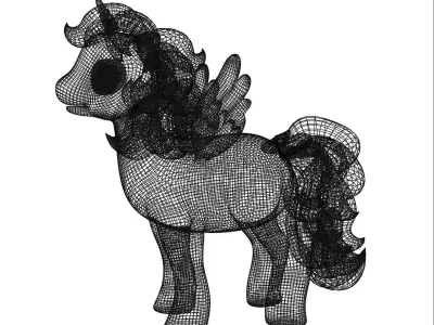 My little pony 90s original series fully rigged 3D model