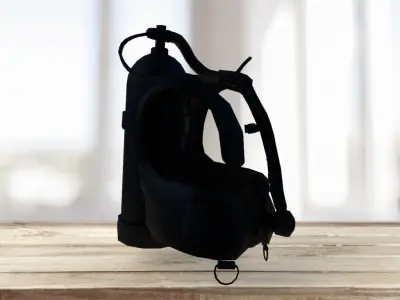 Scuba Diving Set - Rebreather game ready model Low-poly 3D model