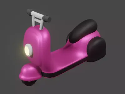 scooter Free low-poly 3D model