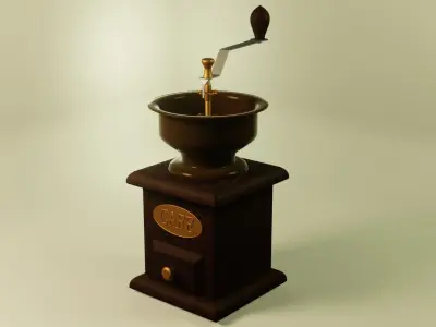 Retro Coffee Grinder Low-poly 3D model