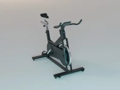 Spin Bike - Indoor Bicycle Gym Equipment Low-poly 3D model