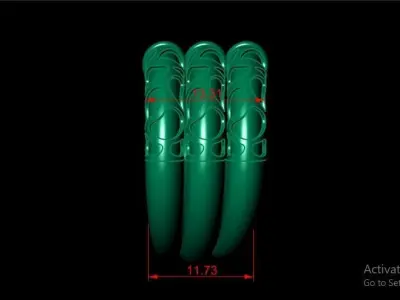 Hip Hop Dragon Punk Ring 3d Printable Model 3D print model