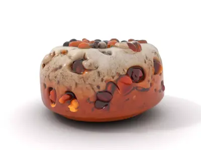 Nutty Festive Cake model pack Low-poly 3D model