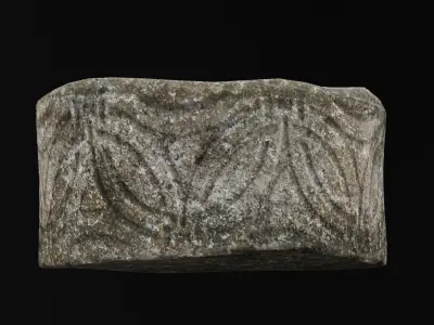 Greek Column Drum  Low-poly 3D model