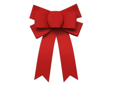 Christmas Bow Ribbon 24 Low-poly 3D model
