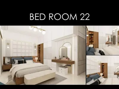 MORDERN BEDROOM 22 INTERIOR  Low-poly 3D model