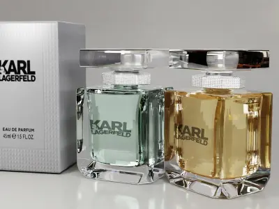 Luxury Perfume Bottle Inspired by Karl Lagerfeld Eau De Parfum  3D model