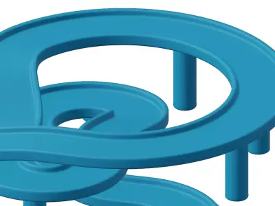 Plastic Architectural Complex Bridge Toy 3D model