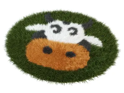 Children rug cow 3D model