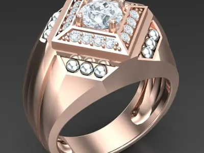 Luxury Men Rings Designs 5MR040 3D print model