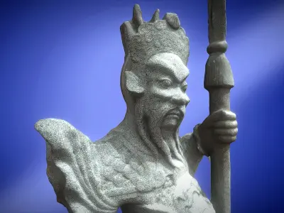 Chinese Guardian Statue 3D print model