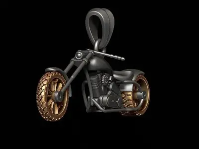 Motorcycle chopper pendant 3d 3D print model