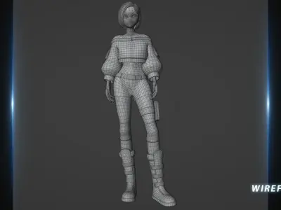 Cyber Girl - Arris 3D Model 3D model