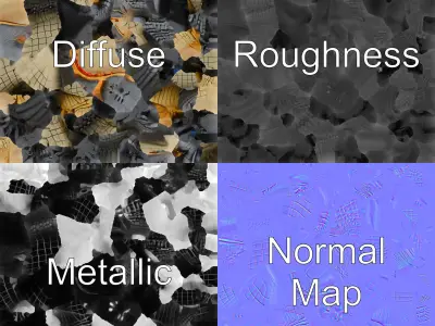 American Alligator D Model Pack with Detailed Textures Low-poly 3D model