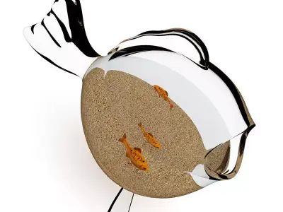 Fish-shape Aquarium 3D model