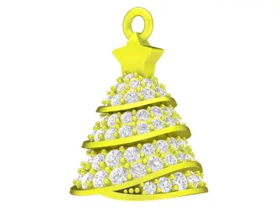 A7952 Diamond Noel Tree Pendant 3D Model 3D print model