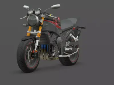 FV1100 HighPerformance Racing Motorcycle 3D Model Low-poly 3D model