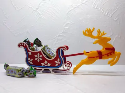 Flying Christmas Deer 3D print model