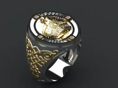 crown ring 3D print model get