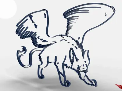 Griffin frame Free 3D model