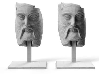 Acheloos portrait mask 3D model