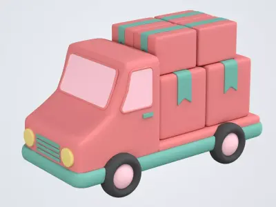 Delivery Truck 3D Icon 3D model