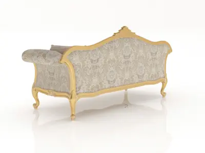 Rococo cream sofa by Modenese 3D model