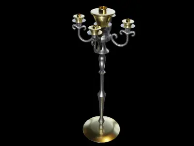 Church Candle Holder - Game Ready 3D Model Free low-poly 3D model