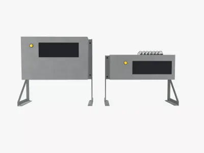 Power Supply and Input Box Low-poly 3D model