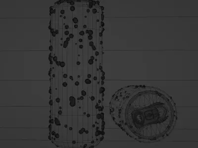 realistic redbull can 3D model