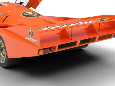 Porsche 956 Group C Brun 1982 Jagermeister Racing HQ 3d model  3D model
