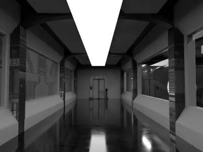 Sci fi Hangar 3D model