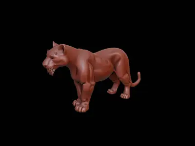 Jaguar Animal Sculpture 3D print model
