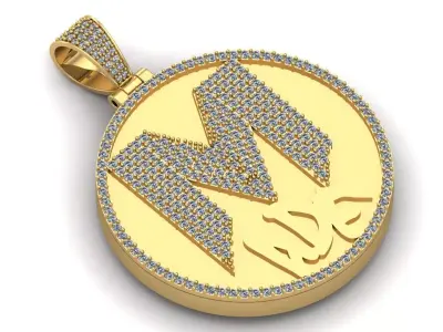 M Pendant 3D print model